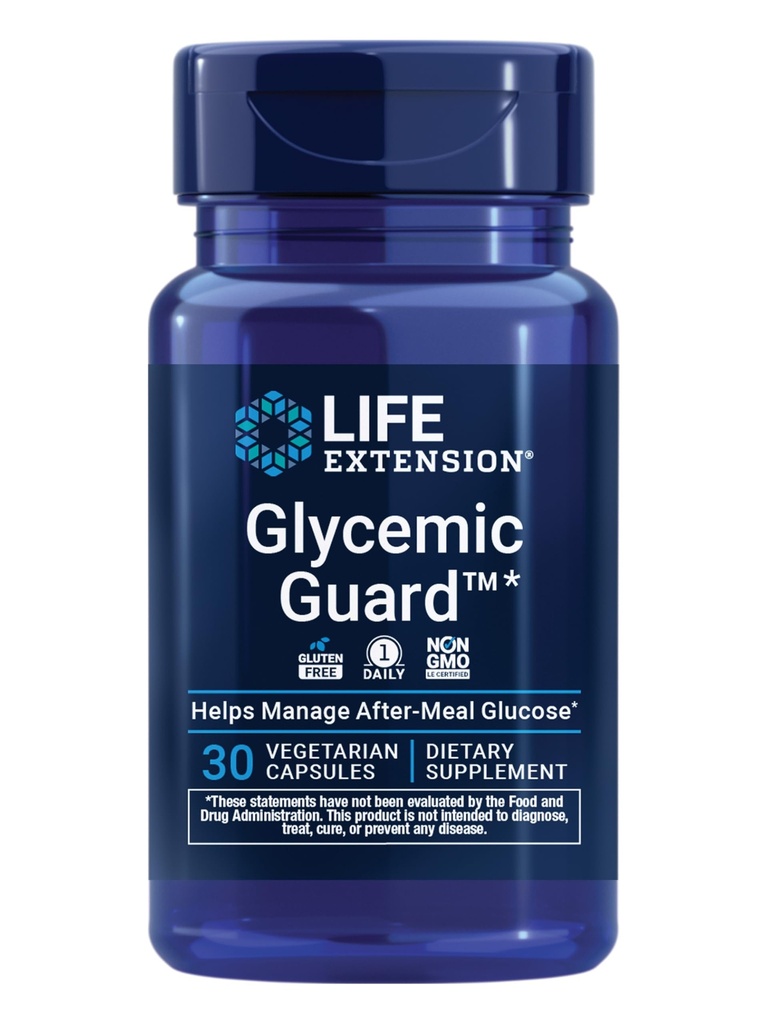 Life Extension Glycemic Guard ™, Clove Extract, Maqui Berry (Aristotelia chilensis), Hjælper med at opretholde allerede sund glycemisk balance, Vegetar, Gluten- Free, 1-Daily, Non- GMO, 30 Kapsler