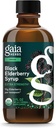 Gaia Herbs Black Elderberry Syrup - immunsupportsupplement - Lavet med Organic Black Elderberries (Sambucus nigra) til immunsystemet * - USDA Certified Organic Formel - 3 Fl Oz (18- Day Supply)