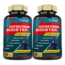 2 pakker 60caps Testosteron Kosttilskud Booster for mænd, svarende til 10000mg - Natural Stamina, Endurance & Strength Supplement - Muscle Building Growth, Stigende ydeevne, Energi