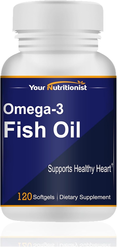 Omega-3 Fish Oil 1000mg, Heart Health, 120 softgel