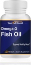Omega-3 Fish Oil 1000mg, Heart Health, 120 softgel