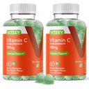 Viteey Chewable C-vitamin Gummies for voksne - 700mg ekstra styrke immunforsvar supplement - Vegan, Gluten Free - 120 Greve
