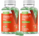 Viteey Chewable C-vitamin Gummies for voksne - 700mg ekstra styrke immunforsvar supplement - Vegan, Gluten Free - 120 Greve