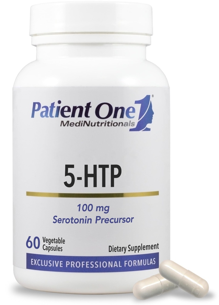 Patient 1 5- HTP 100 mg 2 gange 125; tillæg til støtte Stress Management, Mood and Sleep * 1 x 125; 60 kapsler