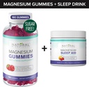 Sugar- Free Magnesium Gummies (180 Gummies) og Magnesium Night Time Powder med Magnesium Citrate, Melatonin, L- Theanin og GABA - Vegan, Gelatin- Free, Gluten- Free, Non- GMO