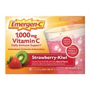 Emergen- C 1000mg vitamin C immunstøtte pulver Jordbær Kiwi 30CT omfatter zink, mangan, 7 B vitaminer og elektrolyter til Tilbage til skolen Essentials