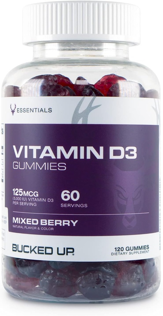 Bucked Up D3 125mcg, 120 Gummies - Essentials