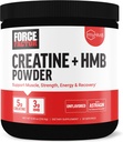 Kraftfaktor Creatinin HMB Powder, 5g Creatinine Monohydrat + 3g myHMB for muskelvækst, Styrke, Energi & Inddrivelse, med AstraGin for forbedret absorption, Unflavored, 30 Servere