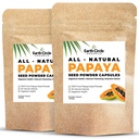Papaya Seed Powder Kapsler - Kraftfuld Papain Supplement med Vitaminer A, C, & E & Enzymes for fordøjelse & Gut Health - 360mg / Servering - 60 Vegan Kapsler per pakke (pakke med 2, 60- 120 dag Supply)