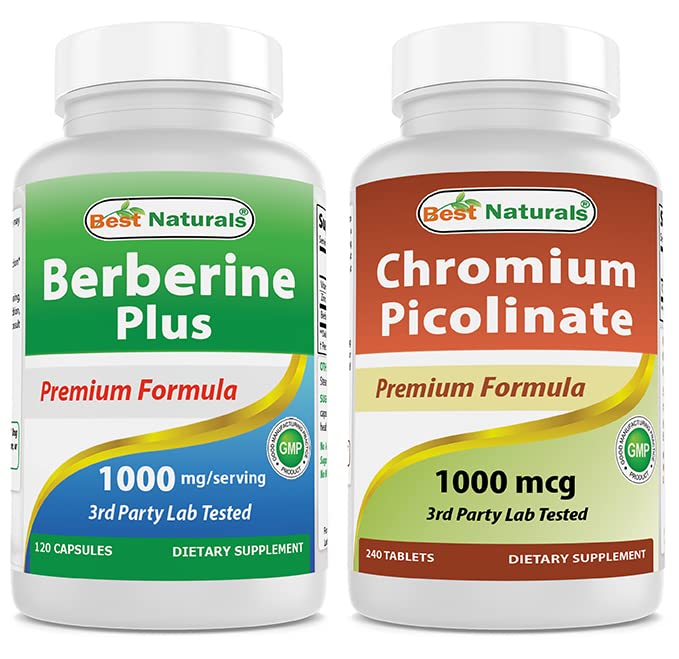 Bedste Naturals Berberine Plus 1000mg & Chrom Picolinate 1000mcg