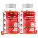 Vitamin A 25000 IE Gummies (Retinyl Palmitat) - Naturlig Jordbærsmag - 120 Pectin baserede Gummies (2 flasker)