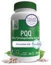 Health Thru Nutrition PQQ 40mg 30 Servering Pyrroloquinoline Quinone som PureQQ Note 124; Promoes Mitokondrial Biogenesis Note 124; Certified Vegan Note 124; Non- GMO Gluten Soy Free Capsules Supplement
