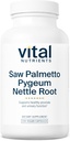 Vital Nutrients Saw Palmetto med Pygeum & Nettle Root - Vegan Saw Palmetto til mænd støtter sund prostata funktion * - Gluten, Dairy, Soy Free - 120 Kapsler