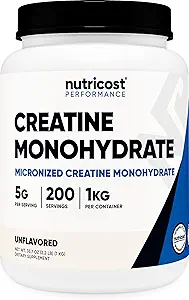 Nutricost Creatin monohydrat Mikroniseret pulver (1 KG) - Pure Creatin monohydrat