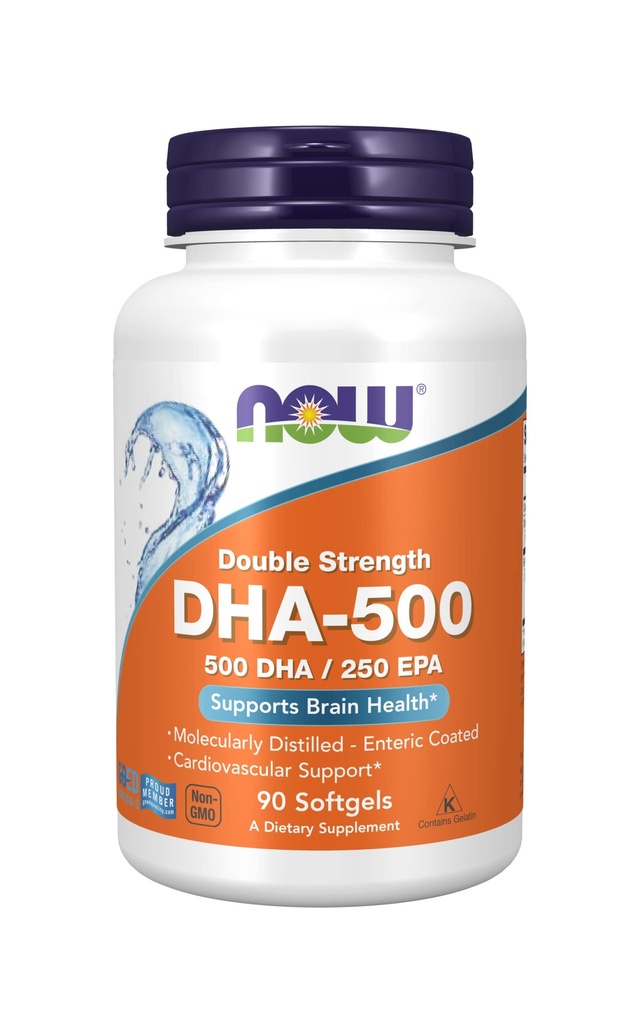 DHA- 500, 90 Softgels by Now Foods (pakke med 2)