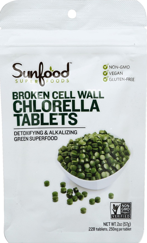 Solomood Superfood Chlorella Tablets - Chlorophyll, Chlorophyll supplement, Chlorophyll piller, Broken Cell Wall Algae Kapsler, Ikke GMO, Vegan - 2 oz Bag