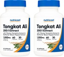 Nutricost Tongkat Ali 1.000mg, 60 Caps (2 flasker) - 30 Servere per flaske, Veggie Caps, Non- GMO, Gluten Free