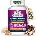 Cancer Sciences Organic Multivitamin for Women - Mushroom supplement Extract - Hormonal & immunforsvar Vitaminer - 1.500mg Non- GMO Wellness Mushroom Kompleks med 40% Beta- Glucans, 120 kapsler