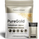 Fastsat atlete - PureGold Colostrum - Grass- Fed Colostrum Powder understøtter Gut Sundhed, Hud, Inddrivelse & Immunitet - Unflavored, 30 Single-Serve Pakker
