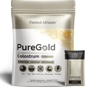 Fastsat atlete - PureGold Colostrum - Grass- Fed Colostrum Powder understøtter Gut Sundhed, Hud, Inddrivelse & Immunitet - Unflavored, 30 Single-Serve Pakker