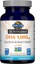 Livets have Dr. Formuleret DHA 1.000mg Fish Oil - Lemon, En gang Daily 1000mg DHA + DPA i triglycerid form, Enkelt kilde Omega 3 Supplement til Ultimate Eye, Brain & Heart Health, 30 Softgels