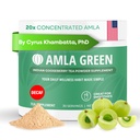 Amla pulver & Decaf Green Tea Superfood Supplement, 20x Ultra koncentreret Amla, Antioxidant Support, Lavet med Oolong Tea og indiske Gooseberries, Organic, Vegan, Decaf, 30 Servere