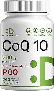 DEAL SUPPLEMENT CoQ10 200mg med PQQ 200mcg, 240 Veggie Kapsler