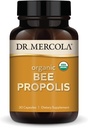Dr. Mercola Organic Bee Propolis, 30 Servere (30 kapsler), Kosttilskud, Understøtter Respiratoriske Sundhed, Non- GMO, Certified USDA Organic