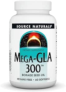 Kilde Naturals Mega- GLA 300 - Borage Seed Oil Det er Hexane- Free - 30 Softgels