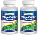 Bedste Naturals Broccoli Spraut Extract 1000mg per servering - 120 Kapsler (pakke med 2)