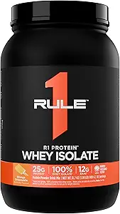 Rule 1 R1 Protein Whey Isolate - with 25g Protein & 6g BCAA Exclusively from Isolated & Hydrolyzed Sources for Workout Recovery (2 Pounds*, Orange Dreamsicle)