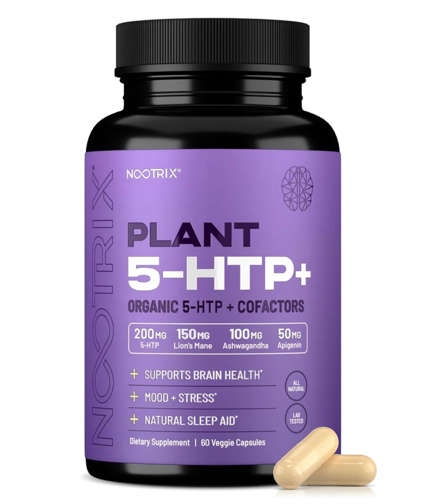 Nootrix Organic Plant 5 HTP + Supplement Note 124; Understøtter hukommelse, mental fokus, kognitiv sundhed & energi