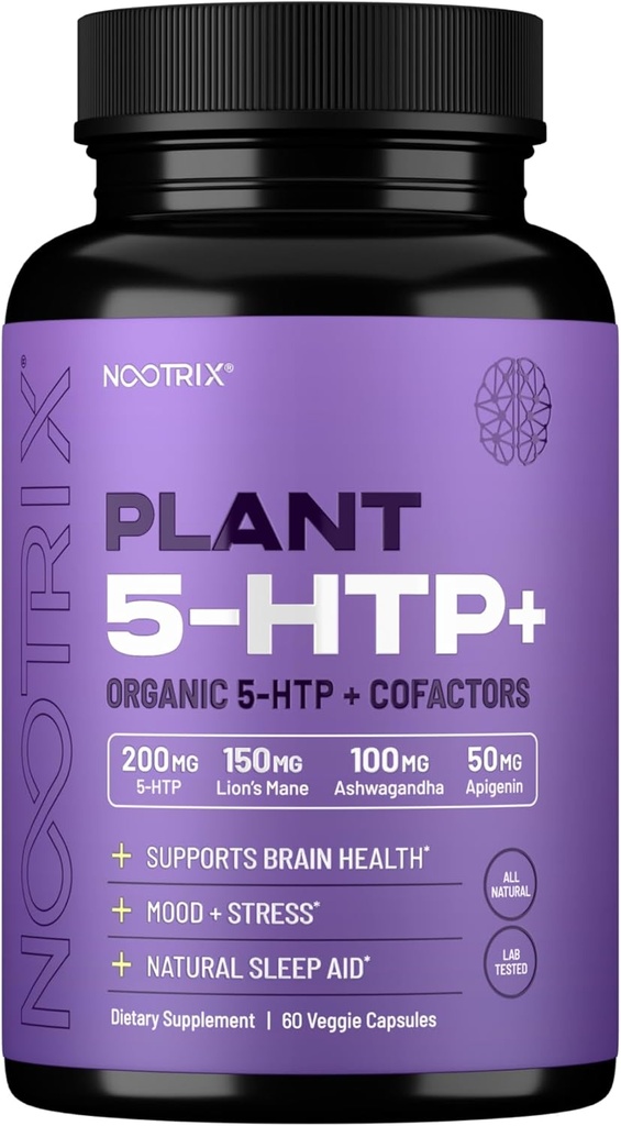 Nootrix Organic Plant 5 HTP + Supplement Note 124; Understøtter hukommelse, mental fokus, kognitiv sundhed & energi