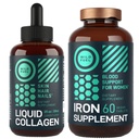 WILD fuel jern supplement til kvinder med folinsyre og flydende collagen peptider med biotin kvindelige sundhed og skønhed bundle