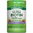 Nature 's Truth Biotin 5000mcg against 124; 78 Fast Dissoll Tablets against 124; Natural Berry Flavor against 124; Vegan, Non- GMO, Gluten Free