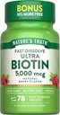 Nature 's Truth Biotin 5000mcg against 124; 78 Fast Dissoll Tablets against 124; Natural Berry Flavor against 124; Vegan, Non- GMO, Gluten Free