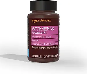   Elements Women's Probiotic 50 billion CFU per serving, vegetarian, Supports Urinary Track and Vaginal Health, 60 capsules