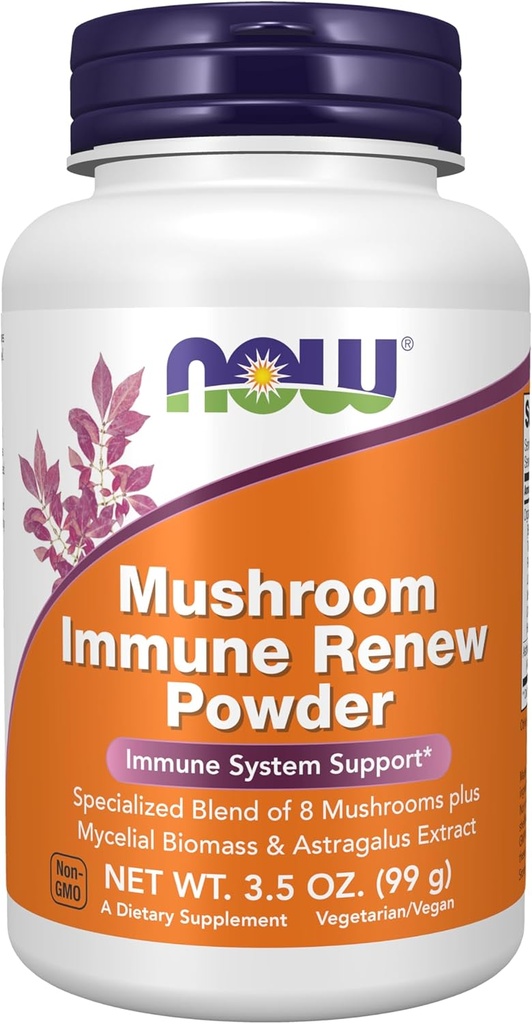 Now Foods Supplements, Mushroom ImmunRenew med Astragalus Root Extract, Immunsystemet Support *, 3.5 -Ounce