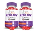Justified Laboratories (2 Pack Ultra Quick Keto ACV Gummies Extreme 2000MG Ultraquick Keto Gummies Apple Cider Vinagar Formuleret med Pomegranate Beet Juice Powder B12 Vegan Non GMO 120 Gummys