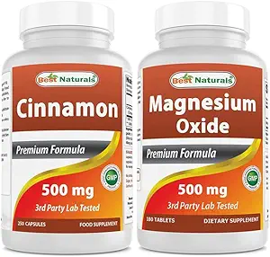 Bedste Naturals Cinnamon 500 mg & Magnesiumoxid 500 mg