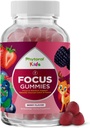 Phytoral Vegan Kids Focus Gummies - Potent Chewable Brain Support for Children - Forbedrer Koncentration & Hukommelse - Opkalkning Kosttilskud & Fokus Gummies for Kids - Ikke-GMO & Gluten- Free - 60 Greve
