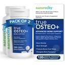 NatureCity True- Osteo + Bone Support med Ashwagandha - for styrke & densitet - Plantbaseret Calcium med Organic AlgaeCal, Magnesium, D3- vitamin, K2, Silicon & Stress Support Name 124; 240 Veggie Capsules