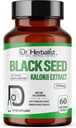 Dr. HERBALIST Black Seed Extract 350mg - 60 Vegan Capsules Measures 124; 10: 1 Extract = 3,500mg Raw Black Seed Powder Measures 124; Premium Nigella Sativa Supplement Measures 124; High Thymoquinone Measures 124; Natural Wellness Support