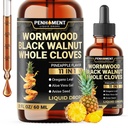 11in1 2100mg Black Walnut Wormwood Cloves Tinture, Oregano & 7 Mere - Wormwood Liquid Drops - Ananas Arv - 2 FL OZ - 60 dages forsyning