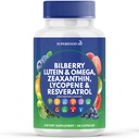 Superfood MD Eye Health Vitamin med Bilberry Lutein & Zeaxanthin Lycopene Resveratrol Grape Seed Extract Astaxanthin- AREDS 2 - Eye Vitamin - 60 kapsler