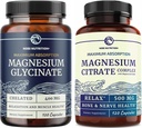 Magnesium Glycinat 400mg (120ct) & Magnesium Citrate 500 MG (120ct)