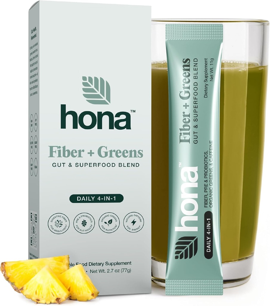 Gut & Superfood Blend, Green Powder with Prebiotics, Probiotics, Fiber & Natural Coffein, Gluten Free, Sugar Free, Dairy Free, Vegan, Non GMO Green Superfood Powder (7)