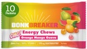 Bonk Breaker Energy Chews med Electrolytes, Orange Mango Guava, Let at tygge Energy Gummies, 10 Pack