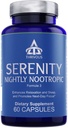 Thrivous Serenity Nightly Nootrop - Sleep & Relaxation Formel med KSM- 66 Ashwagandha, L- Theanin, Magnesium Glycinate & Melatonin - 60 Veganske kapsler