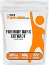 BulkSupplements.com Yohimbe Extract Powder - Yohimbe Bark Extract - Herbal Supplement, Gluten Free, 450mg per Serving, 100g (3,5 oz) (Pack of 1)